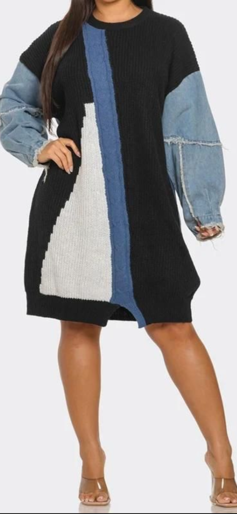 Denim Allure Sweater Dress