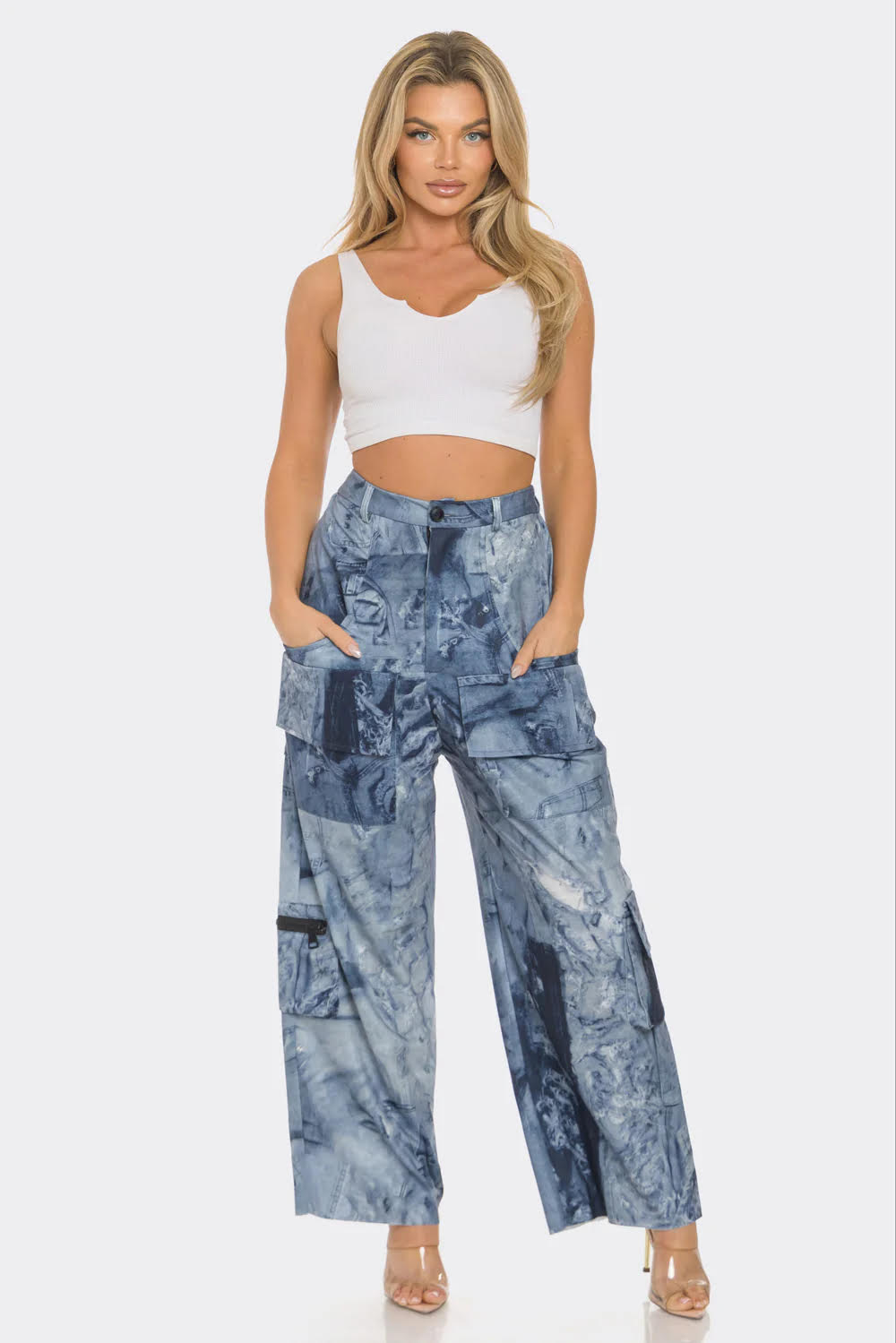 Sweat cargo jeans print out